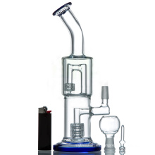 Doble Stereo Matrix J-Hook Perc Tubo de agua de fumar (ES-GB-531)